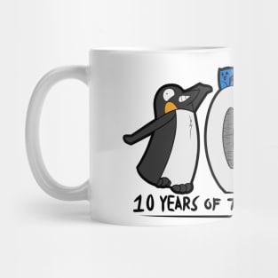 10 Years of Tug the Penguin! Mug